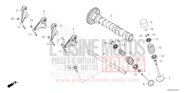 CAMSHAFT/VALVE for Hornet 750 GRAPHITE BLACK (NHB01) from 2023